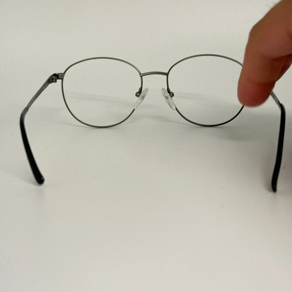 FW-2 Pewter Matte Round‎ Eyeglasses Frames 55-17-140 Metal Full Rim Glasses